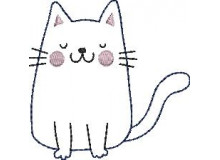 Stickdatei - Cute Doodle Cat 7 Appli
